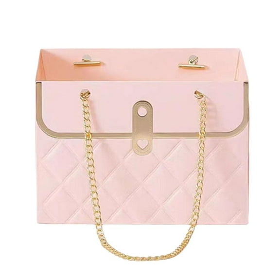 Pekkaxy Rectangular Gift Bag, 5.85x4.09x3.90 in, Elegant Floral Design, Protects and Presents Gifts for Birthdays and Holidays