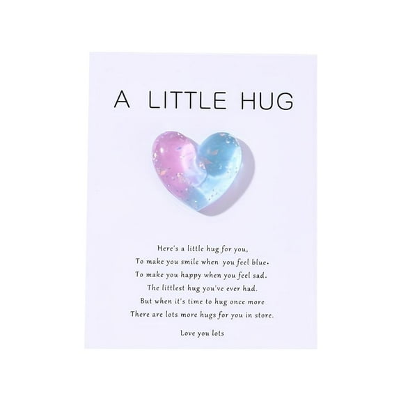 Pekkaxy Resin Pocket Hugs Greeting Card, 2.75 x 3.54 in, Express Love and Support, Perfect Gift for Family and Friends