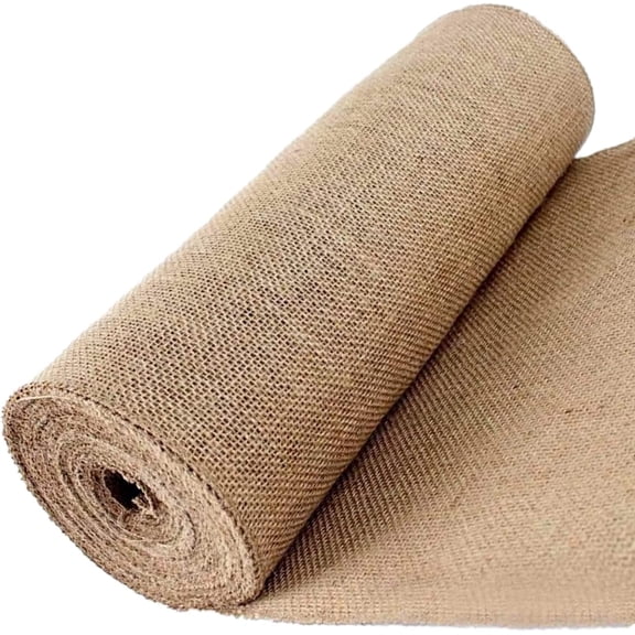 Pekkaxy Roll Upholstery Fabric Natural Jute Hessian Burlap Cloth Craft Wedding Party Table Runner Rustic Table Decoration (1 Pack)