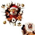 thumbnail image 1 of Pekkaxy Santa Claus Breaching Wall Sticker, 11.8 in x 9.8 in, 3D Holiday Decoration for Walls and Glass, Adds Festive Magic to Living Rooms and Kids' Rooms, 1 of 9