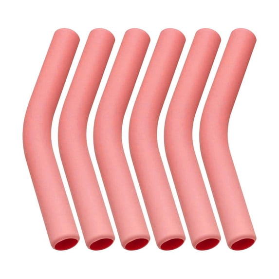Pekkaxy Silicone Straw Sleeves, 6-Pack in Assorted Colors, Reusable & Flexible for Easy Drinking at Home or Parties