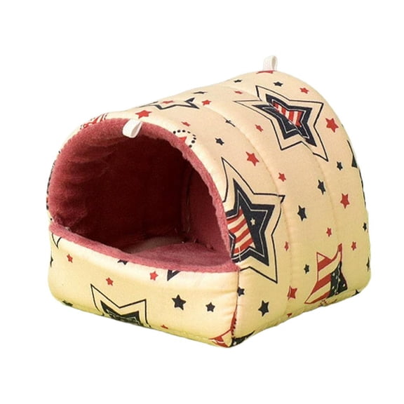 Pekkaxy Soft Cotton Hamster Nest, 10x10 in & 15x15 in Sizes, Warm and Bite-Resistant Plush Bedding, Cozy Sleeping Hut for Hamsters, Chinchillas, and Rabbits