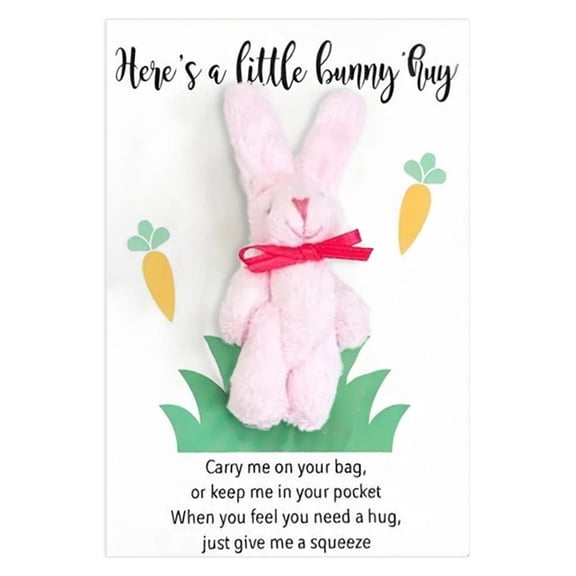 Pekkaxy Soft Plush Rabbit Toy, 4 Inches Tall, Portable Comfort Companion for Stress Relief, Perfect for Carrying in a Pocket or Bag