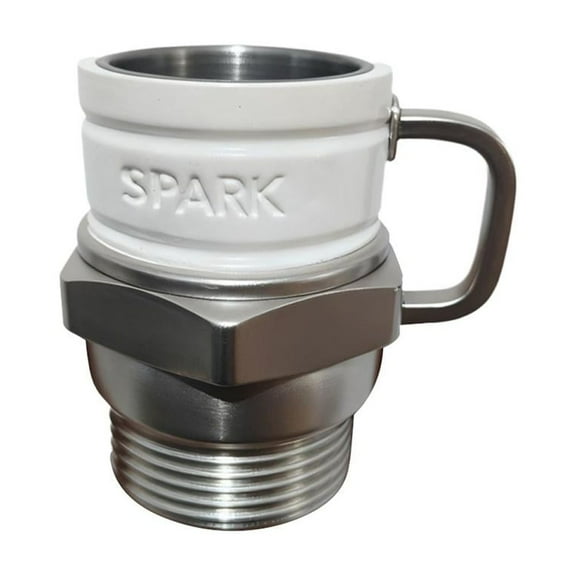 Pekkaxy Spark Plug Coffee Mug, 4.3 in Tall, Keeps Drinks Hot, Perfect for Car Enthusiasts and Mechanics