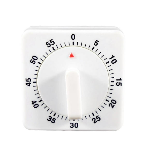 Pekkaxy Square Mechanical Kitchen Timer, 60-Minute Countdown with Alarm, Perfect for Boiling Eggs and Baking