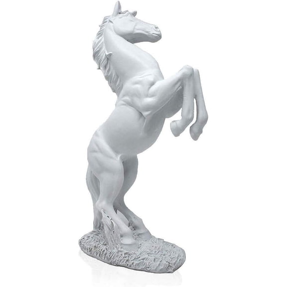 Pekkaxy Standing Horse Resin Statue, Fighting Horse Sculpture for Home Decor Art Figurine Decorative Animal Ornament