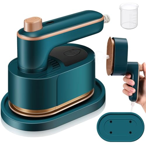 Pekkaxy Steam Iron,Portable Steamer for Clothes,Continuous Steam & Dry Ironing,2-In-1 Steamer and Iron,for Home & Travel Use