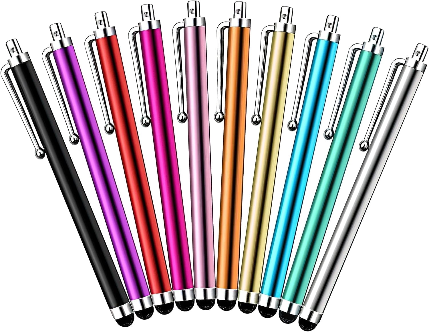 PEKKAXY, Stylus Pen, 4.5''*0.4'', Multicolor, 10 Pack All Universal ...
