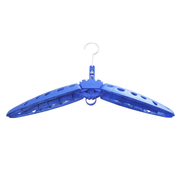 Pekkaxy Thickened Plastic Folding Hanger, 20 in Unfolded, Supports Heavy Wet Gear, Foldable Design Saves Space, Ideal for Drying Wetsuits and Towels After Swimming