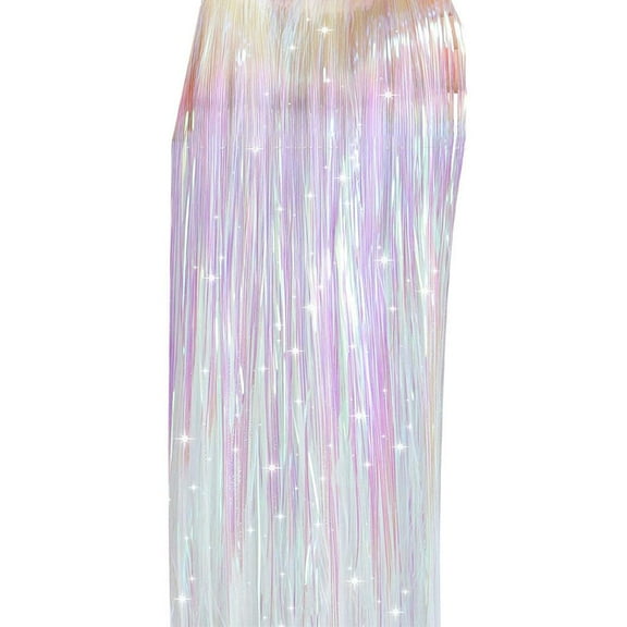 Pekkaxy Tinsel Icicle Decor, 18.5 in Metal Wire, Sparkling 3D Christmas Tree Effect, for Wrapping Trees, Railings, and Windows