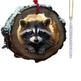 thumbnail image 1 of Pekkaxy Woodland Animal Acrylic Christmas Ornaments, Forest Tree Hanging Decorations, 1 of 8