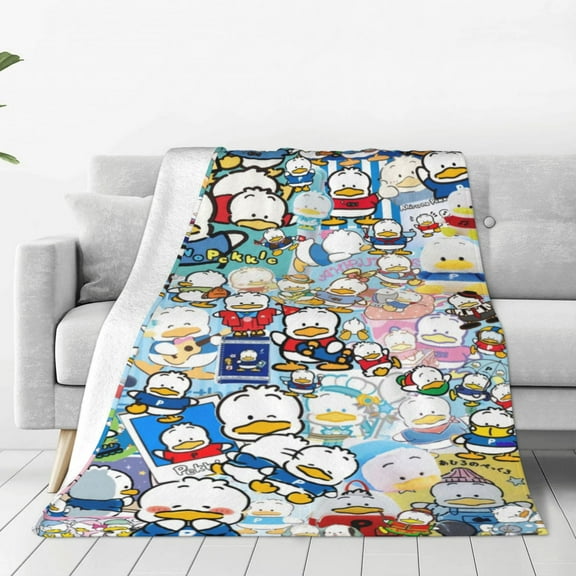 Pekkle Blanket Cute Character All Season Warm Fuzzy Plush Throw Blankets Soft Flannel Blankets for Couch Chair Bed Travel Home Decor 40"X30"