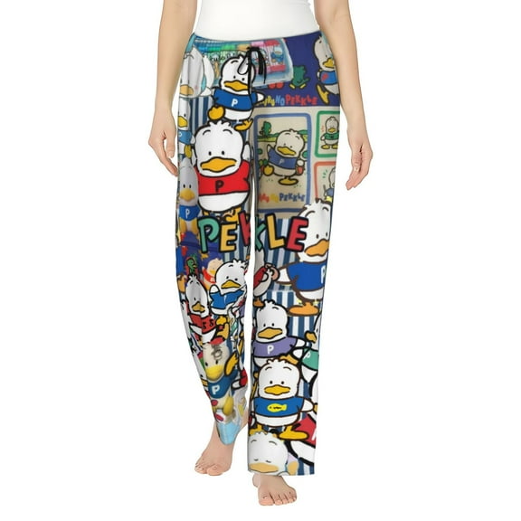 Pekkle Women's Pajama Pants, Cartoon Ultra Soft Comfy Lounge Bottoms, Casual Sleep Pj Pants Sleepwear With Pockets Drawstring