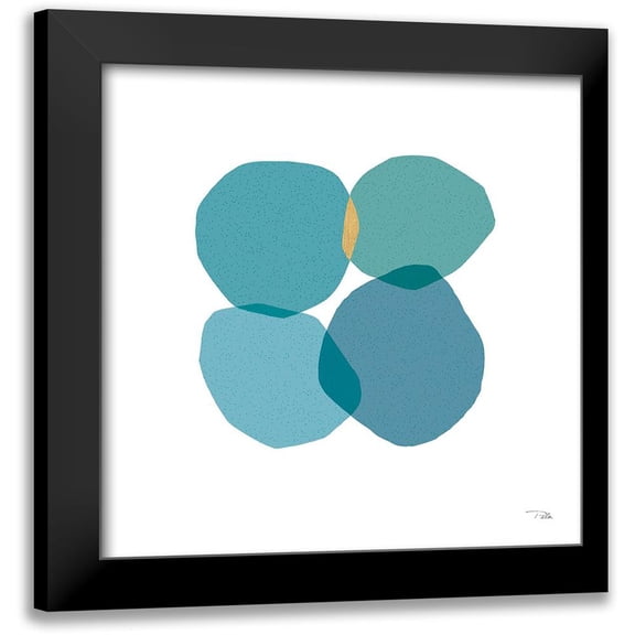 Pela 12x12 Black Modern Framed Museum Art Print Titled - Side by Side II