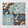 thumbnail image 1 of Pela 12x12 White Modern Wood Framed Museum Art Print Titled - Blue Patchwork Motiff II, 1 of 4