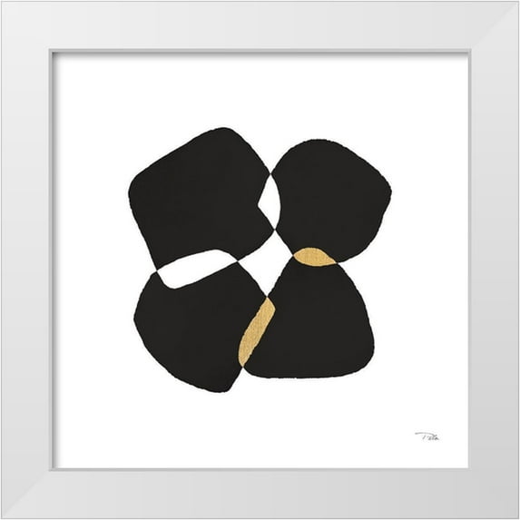 Pela 12x12 White Modern Wood Framed Museum Art Print Titled - Noir And Blanc III