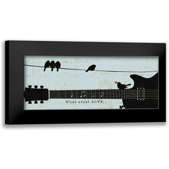 Pela 14x8 Black Modern Framed Museum Art Print Titled - Chorus LIne II