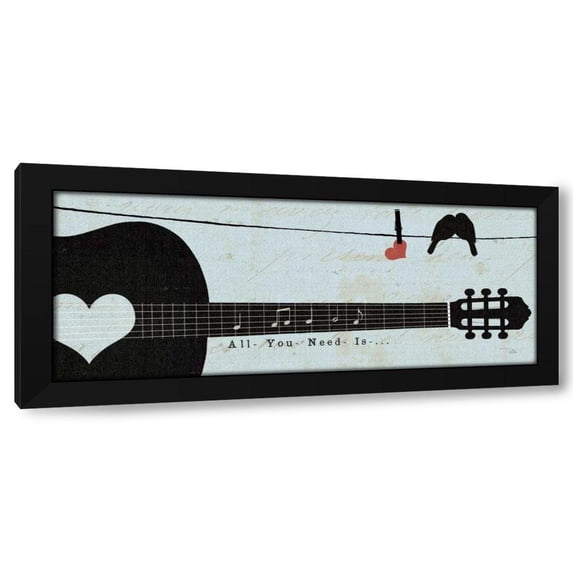 Pela 14x8 Black Modern Wood Framed Wall Art Titled - Chorus Line I