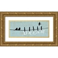 thumbnail image 1 of Pela 18x10 Gold Ornate Wood Framed with Double Matting Museum Art Print Titled - Birds on a Wire - Dream, 1 of 4
