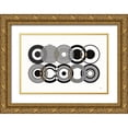 thumbnail image 1 of Pela 18x13 Gold Ornate Wood Framed with Double Matting Museum Art Print Titled - Deco Retro black I, 1 of 4