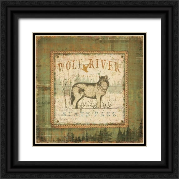 Pela 20x20 Black Ornate Wood Framed with Double Matting Museum Art Print Titled - Outdoor Life IV
