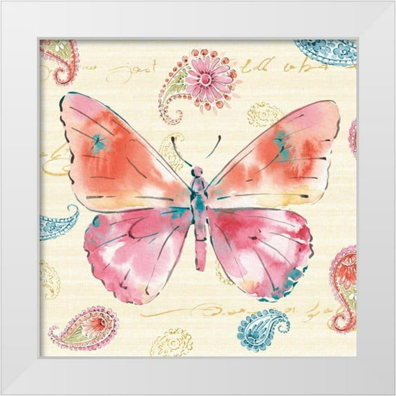 Pela 20x20 White Modern Wood Framed Museum Art Print Titled - Happy Gypsy VI