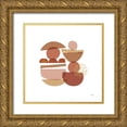 thumbnail image 1 of Pela 26x26 Gold Ornate Wood Framed with Double Matting Museum Art Print Titled - Crowded Forms blush III, 1 of 4