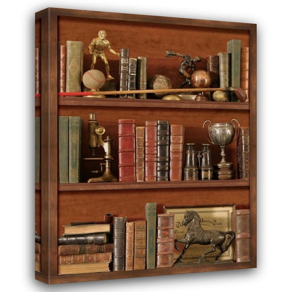 Pela Design 19x24 Gallery Wrapped Canvas Wall Art Titled - Librairie IV