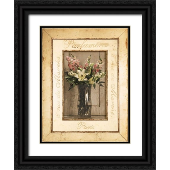 Pela Design 25x32 Black Ornate Wood Framed with Double Matting Museum Art Print Titled - Nostalgia II