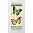 thumbnail image 1 of Pela Studio 10x18 White Modern Wood Framed Museum Art Print Titled - Butterfly Patchwork I, 1 of 4