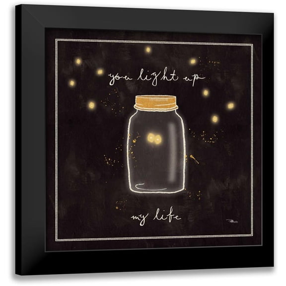 Pela Studio 12x12 Black Modern Framed Museum Art Print Titled - Firefly Glow I