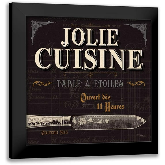 Pela Studio 12x12 Black Modern Framed Museum Art Print Titled - Flavors of France IV