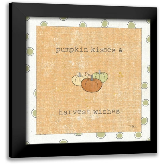 Pela Studio 12x12 Black Modern Framed Museum Art Print Titled - Harvest Cuties III Orange
