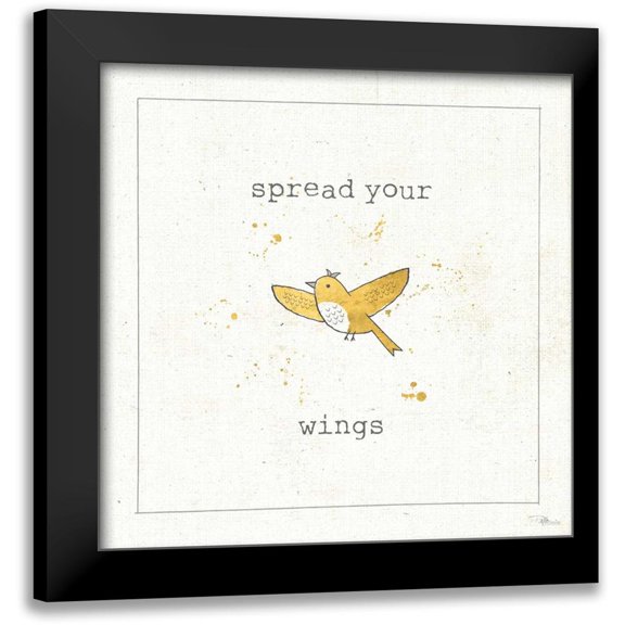 Pela Studio 12x12 Black Modern Framed Museum Art Print Titled - Lil Tweeties II