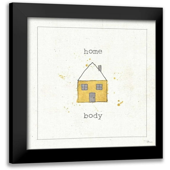 Pela Studio 12x12 Black Modern Framed Museum Art Print Titled - Opposites Cuties I