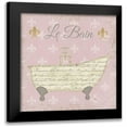 thumbnail image 1 of Pela Studio 12x12 Black Modern Framed Museum Art Print Titled - Vintage Bath VI Fleur Pink, 1 of 5