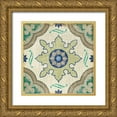 thumbnail image 1 of Pela Studio 12x12 Gold Ornate Wood Framed with Double Matting Museum Art Print Titled - Santorini Tile I, 1 of 4