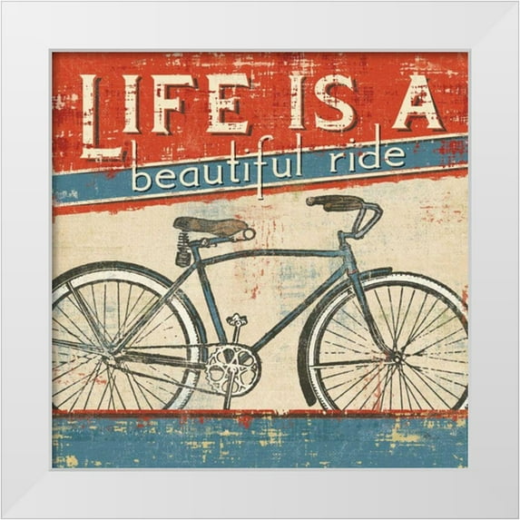 Pela Studio 12x12 White Modern Wood Framed Museum Art Print Titled - Beautiful Ride I