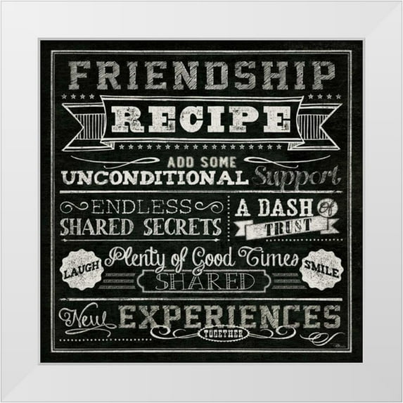Pela Studio 12x12 White Modern Wood Framed Museum Art Print Titled - Thoughtful Recipes IV