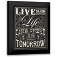 thumbnail image 1 of Pela Studio 12x14 Black Modern Framed Museum Art Print Titled - Life and Dreams II, 1 of 5