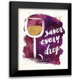 thumbnail image 1 of Pela Studio 12x14 Black Modern Framed Museum Art Print Titled - Watercolor Wine I, 1 of 5