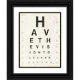 thumbnail image 1 of Pela Studio 12x14 Black Ornate Wood Framed with Double Matting Museum Art Print Titled - Eye Chart II, 1 of 4