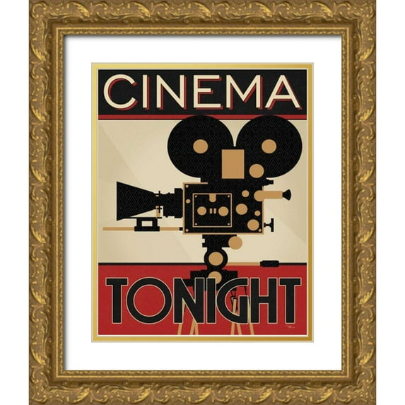 Pela Studio 12x14 Gold Ornate Wood Framed with Double Matting Museum Art Print Titled - Directors Cut II