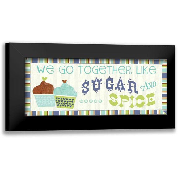 Pela Studio 14x8 Black Modern Framed Museum Art Print Titled - Luv 2 Bake V