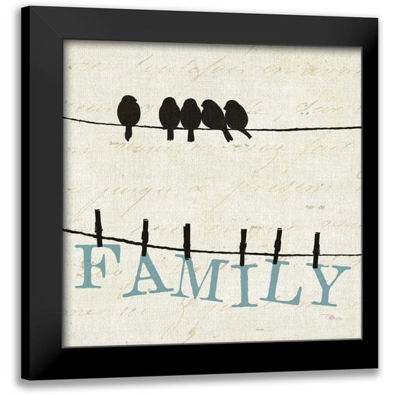 Pela Studio 15x15 Black Modern Framed Museum Art Print Titled - Bird Talk III