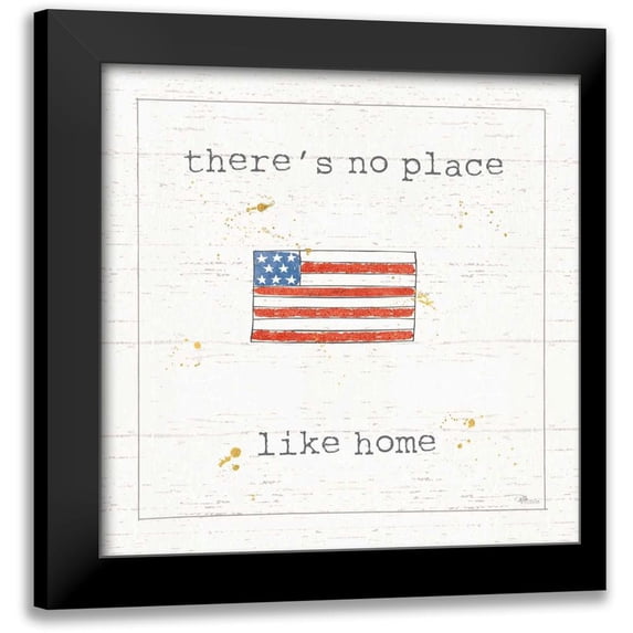 Pela Studio 15x15 Black Modern Framed Museum Art Print Titled - USA Cuties I Shiplap