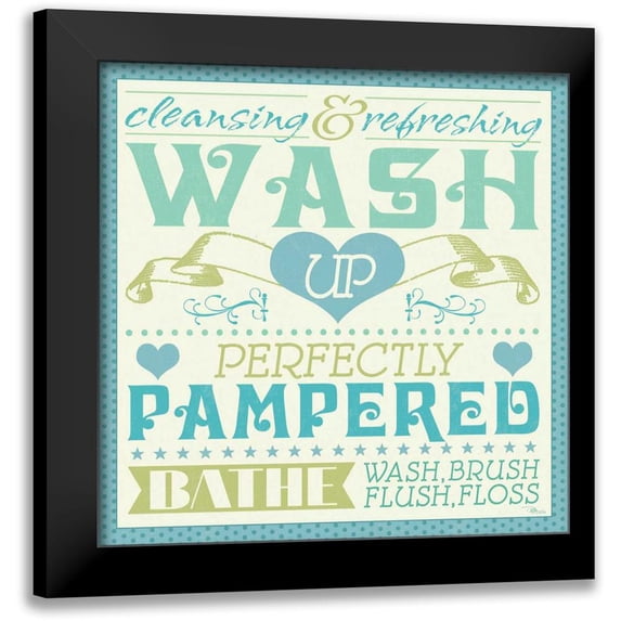 Pela Studio 15x15 Black Modern Framed Museum Art Print Titled - Wash Up VI
