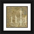 thumbnail image 1 of Pela Studio 15x15 Black Ornate Wood Framed with Double Matting Museum Art Print Titled - Faded Ornate I Gray no Butterfly, 1 of 4