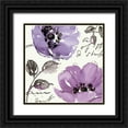 thumbnail image 1 of Pela Studio 15x15 Black Ornate Wood Framed with Double Matting Museum Art Print Titled - Floral Waltz Plum II, 1 of 4