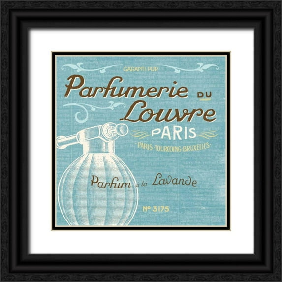 Pela Studio 15x15 Black Ornate Wood Framed with Double Matting Museum Art Print Titled - Indulge Yourself Aqua II